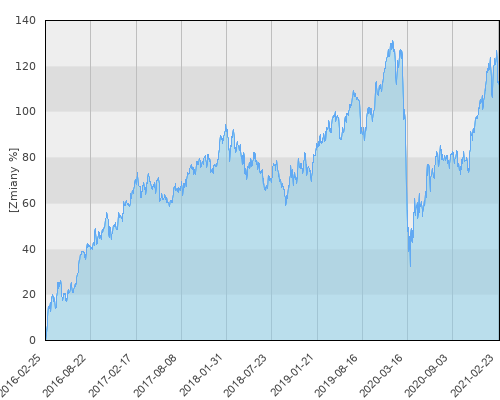 HSBC GIF BRIC Makets Equity E (EUR) - pięcioletnia stopa zwrotu