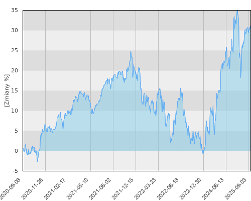 FTI 1493 Franklin Global Fundamental Strategies Fund N (Acc) (EUR) (1493) - pięcioletnia stopa zwrotu